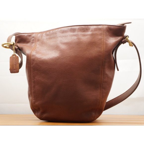 Vintage 90's Coach Monterey Hobo Lightweight United States British Tan Handbag - Picture 5 of 13